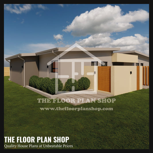 1 Bedroom Simplex – Mirror Design with Shared Lounge Wall