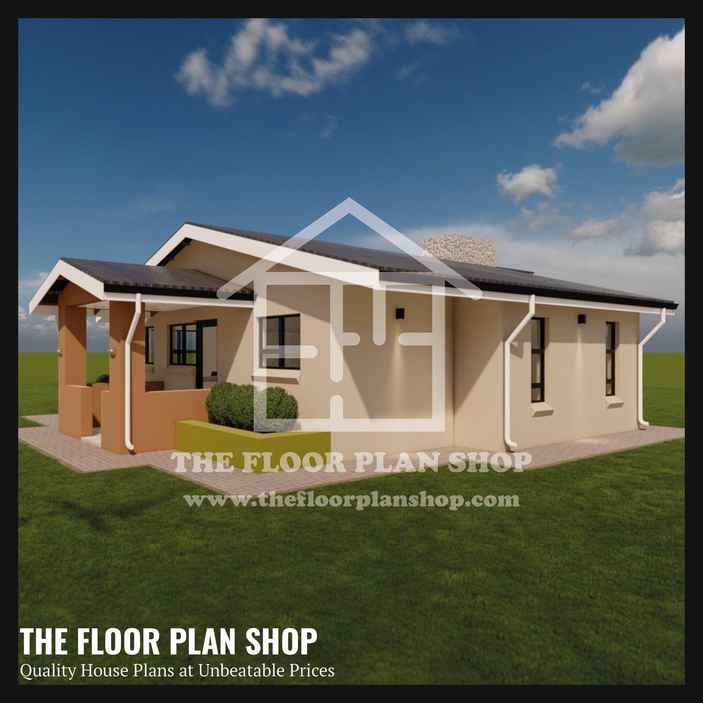 Modern 1 Bedroom House Plan – Sunrise Compact Home