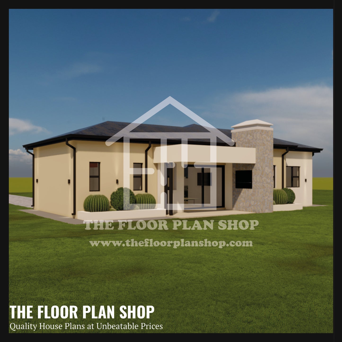 Open Concept 2 Bedroom House Plan – Oasis 2B