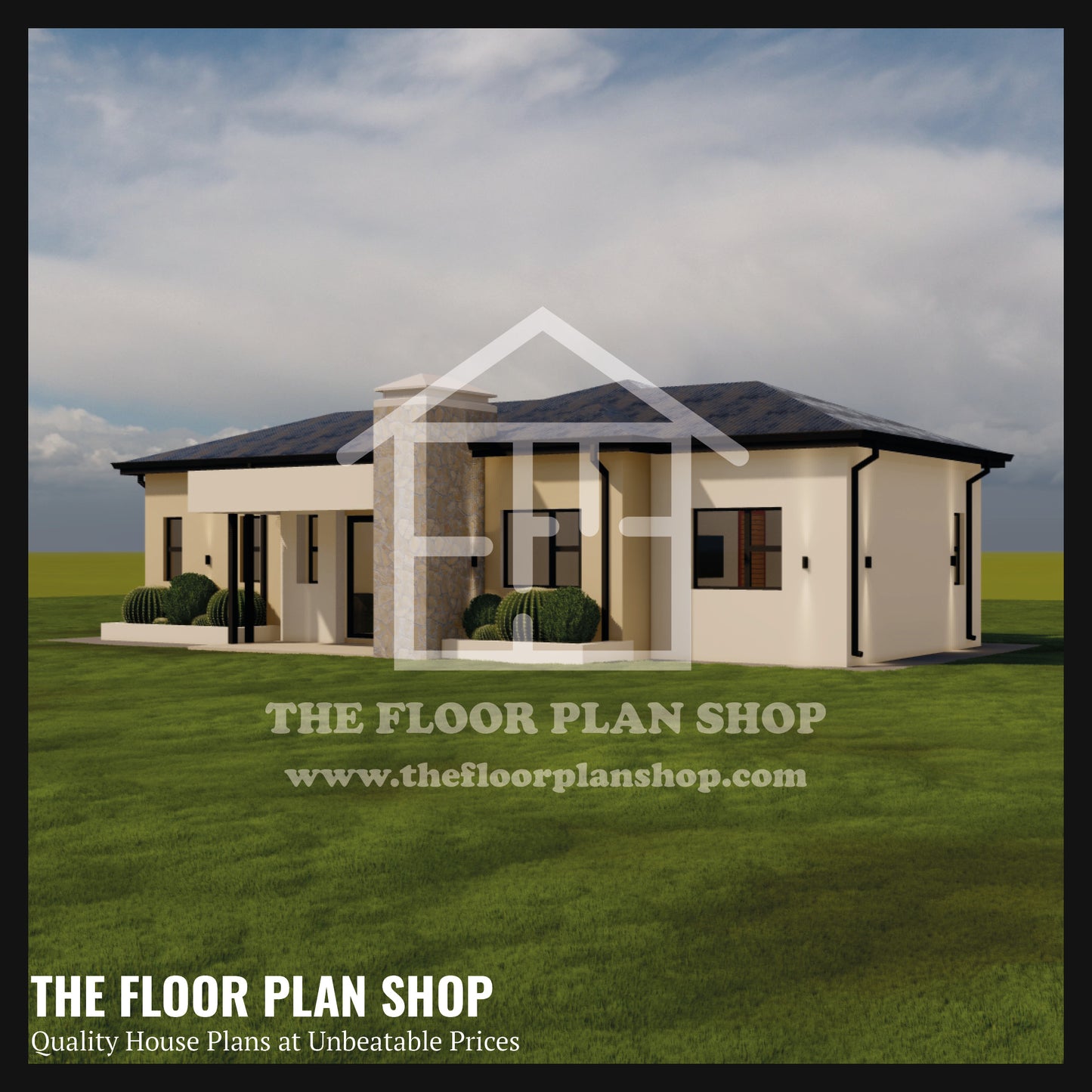 Open Concept 2 Bedroom House Plan – Oasis 2B