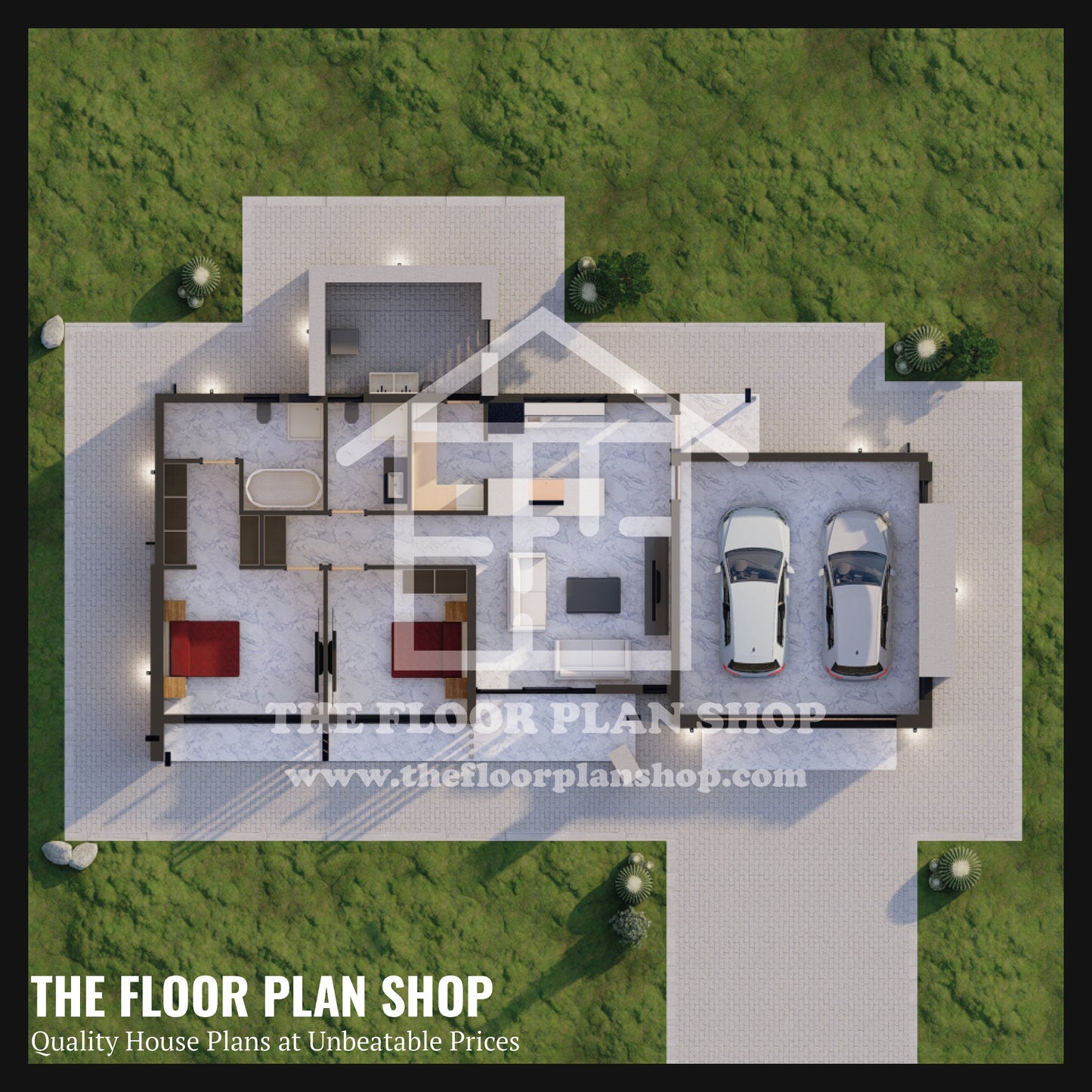 Modern 2-Bedroom Home with Double Garage & Open-Plan Living