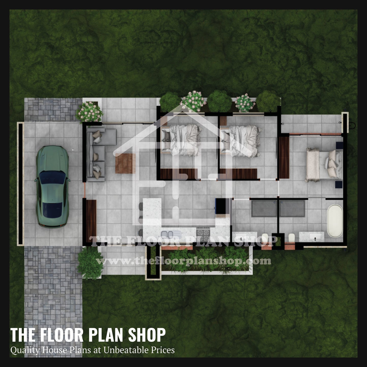 Simple 3 Bedroom Layout – Family Square