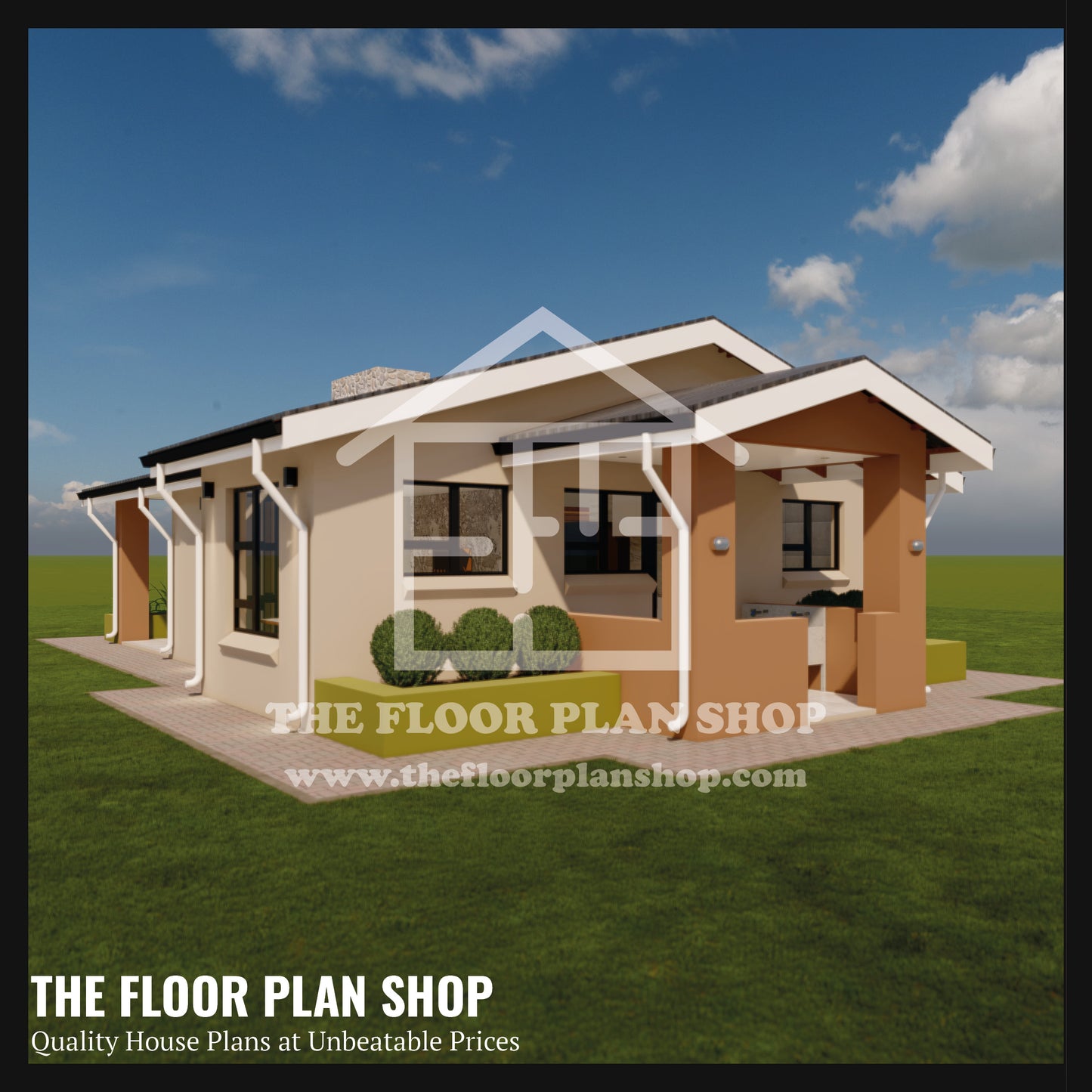 Modern 1 Bedroom House Plan – Sunrise Compact Home