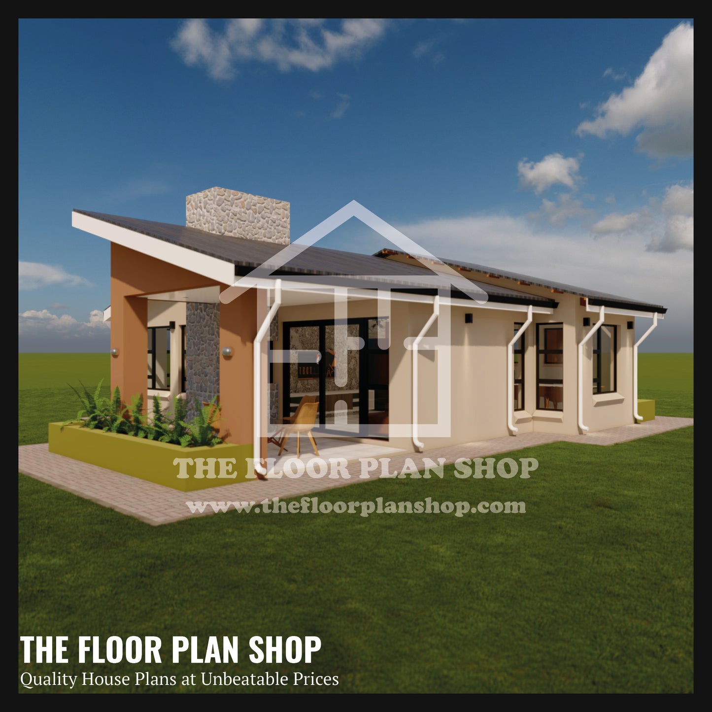 Modern 1 Bedroom House Plan – Sunrise Compact Home