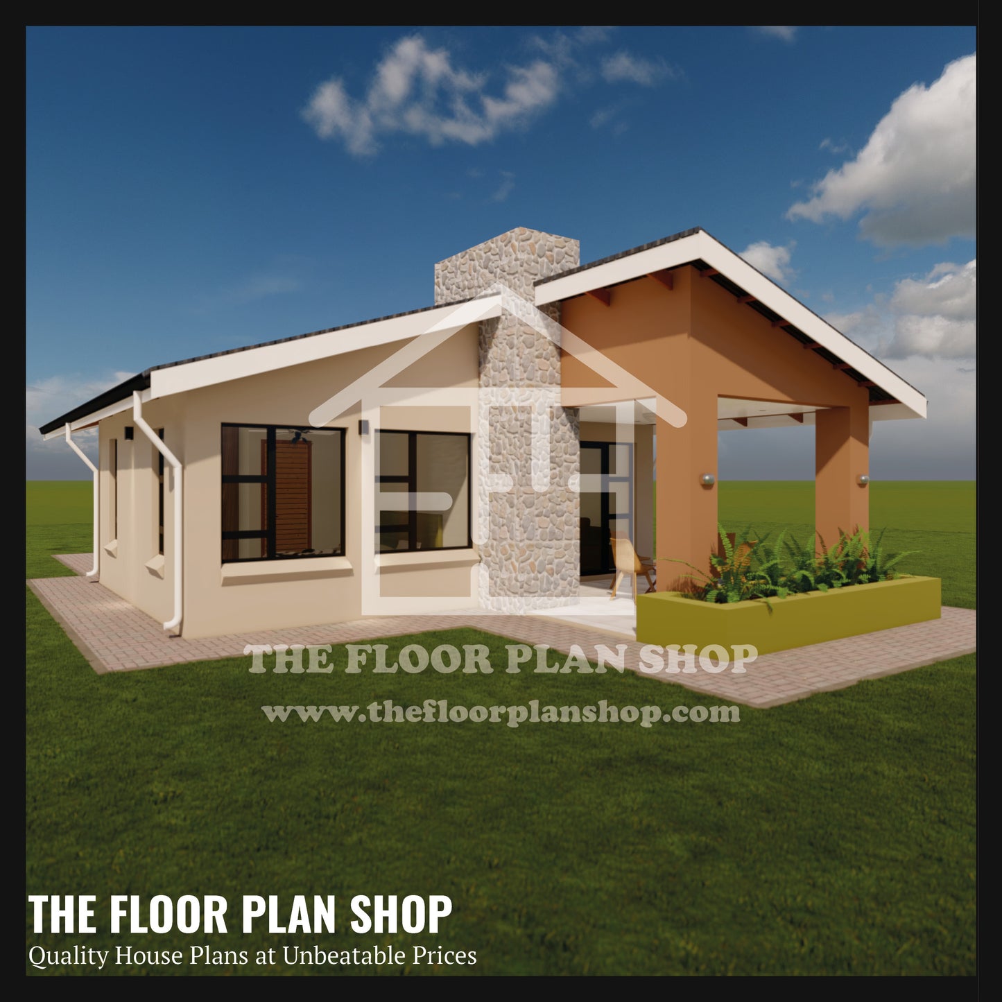 Modern 1 Bedroom House Plan – Sunrise Compact Home