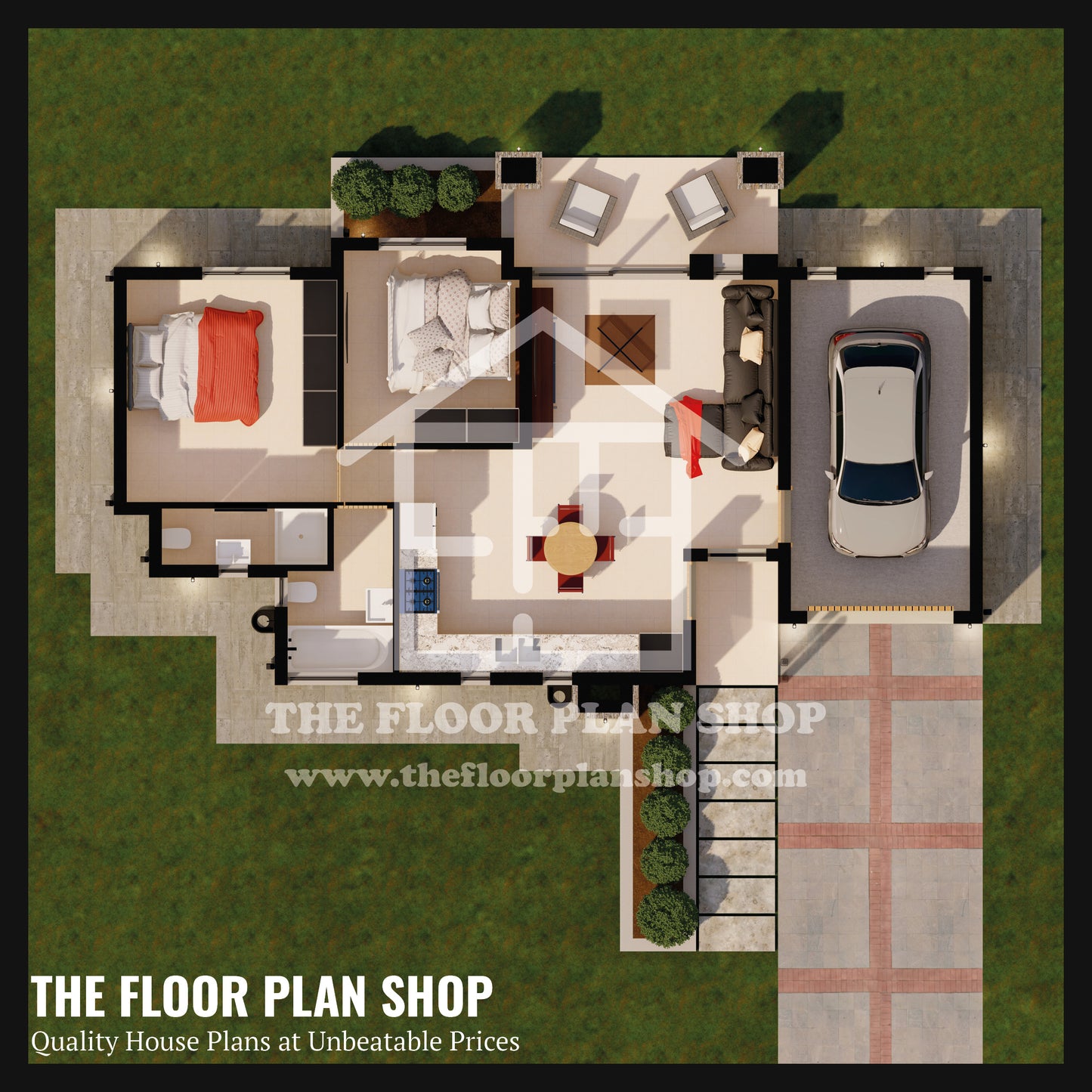 Modern 2 Bedroom House Plan – Horizon Duo