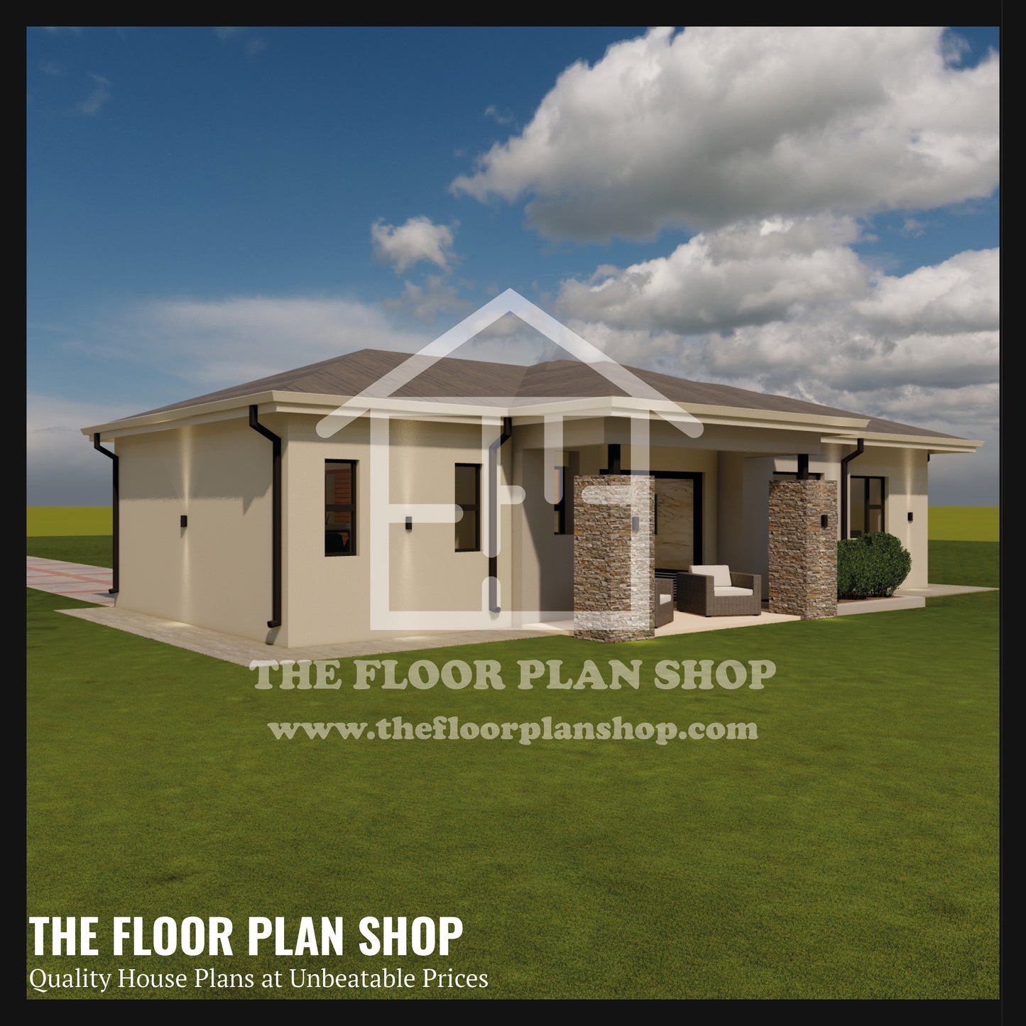Modern 2 Bedroom House Plan – Horizon Duo