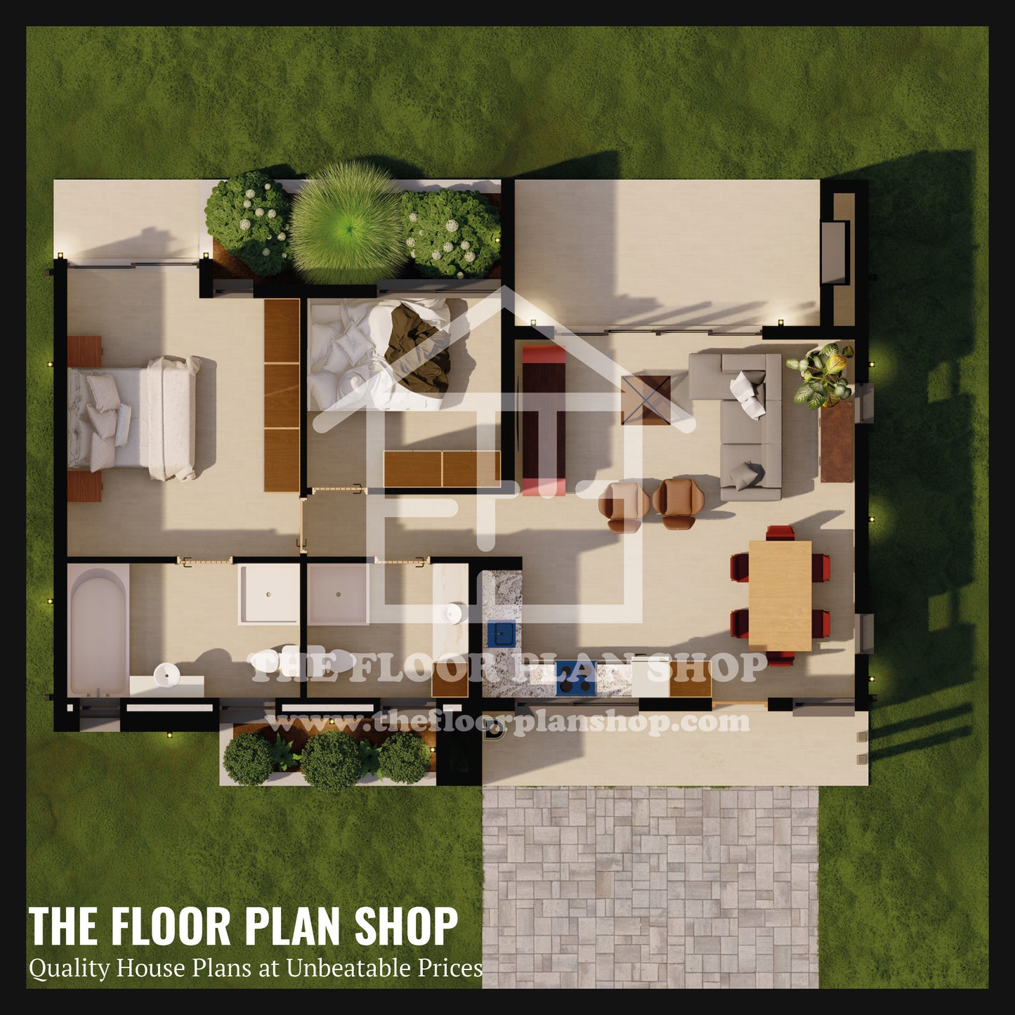 Affordable 2 Bedroom Floor Plan – Garden Nest
