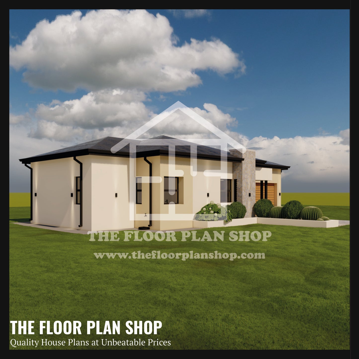 Open Concept 2 Bedroom House Plan – Oasis 2B