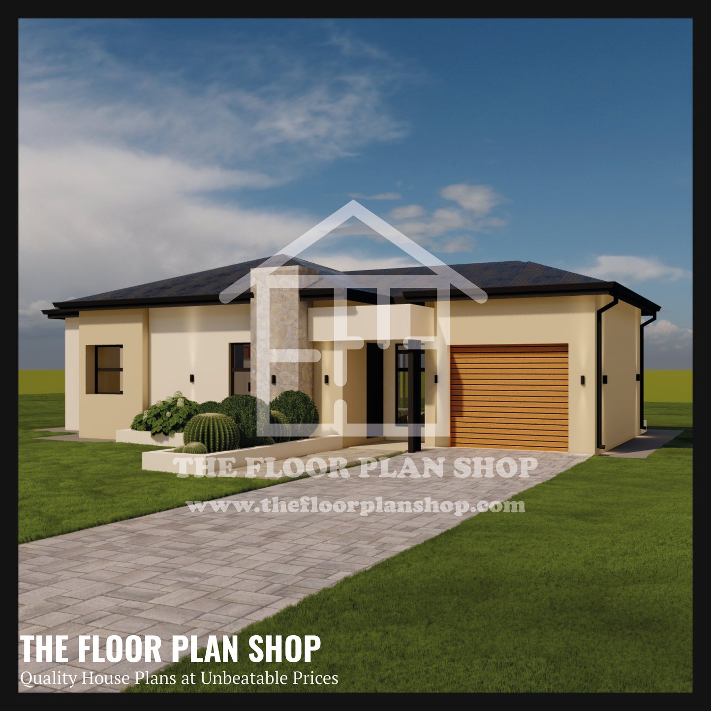 Open Concept 2 Bedroom House Plan – Oasis 2B